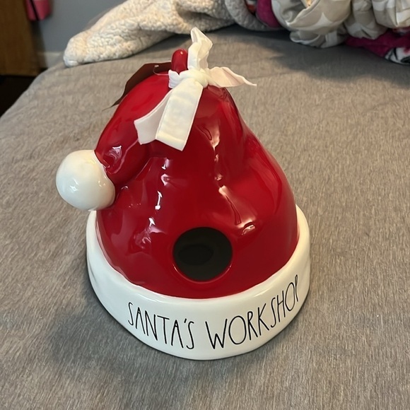 Rae Dunn SANTA'S WORKSHOP Santa Hat Decor *CHRISTMAS DECOR*- Dunn by Magenta - Picture 2 of 6